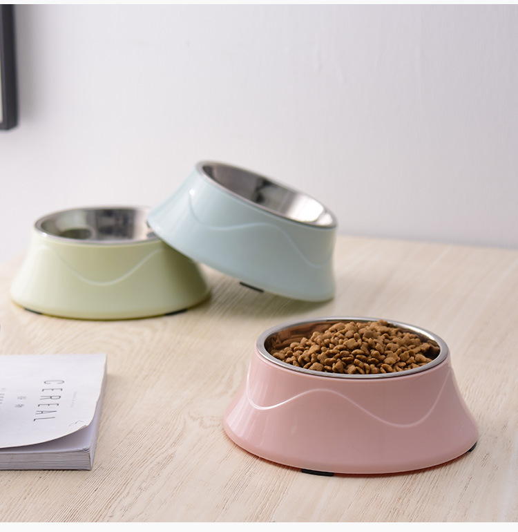 Stainless Steel Dogs Bowl Cat Food Bowl Custom Colorful Capacity 400ML Custom Design