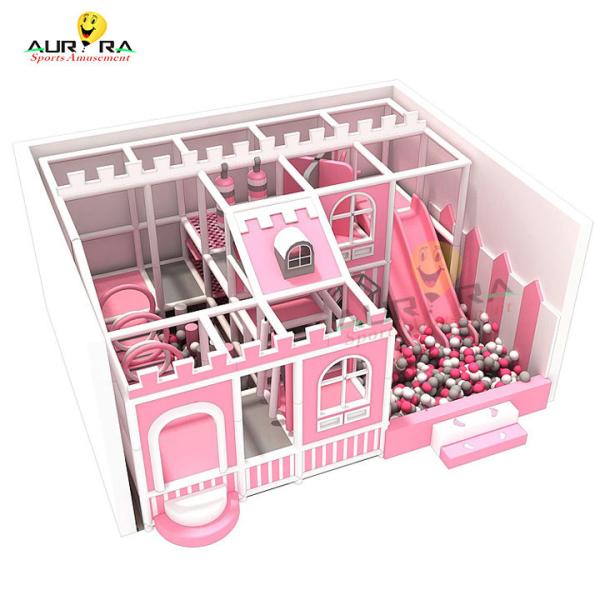 Outdoor Indoor Children Indoor Soft Play Equipment Commercial Pink For