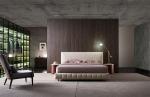Contemporary Department White Leather Bed