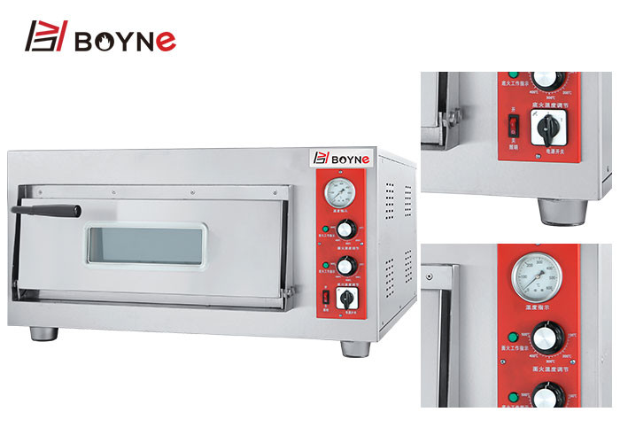 Stainless Steel High Temperature Commercial Single Deck electric Pizza Oven With Stone