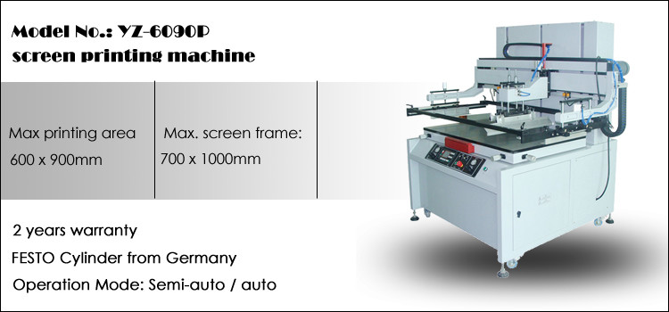 automatic flat 6090 pneumatic silk screen printing machine for paper