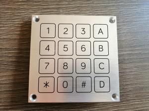 Quality Factory supply IP68 aluminum metal piezo keypad with 16 flat keys wholesale