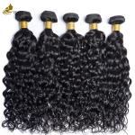 Natural Black Water Wave Virgin Human Hair Bundles