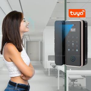 Quality Digital Automatic Face Recognition Door Lock Tuya Fingerprint Password IC Card Access wholesale