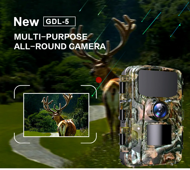 IP65 Animal Trail Cam 0.8S Trigger Time Waterproof Night Vision For Wildlife