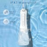 Portable Oral Hygiene Rechargeable IPX7 Water Jet Flosser 300ml Tank Dental 5