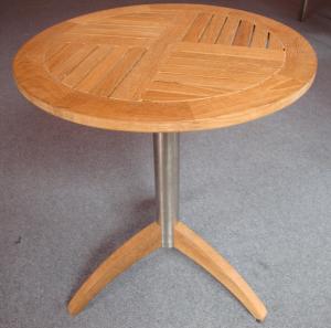 Quality China LFurniture Round Wood Table with Metal Foot-5 wholesale
