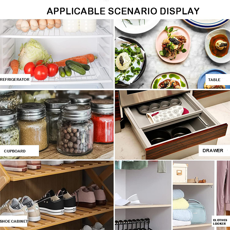 Transparent Anti-slip Shelf Liner for Bathroom Kitchen Cabinet Drawer and Refrigerator