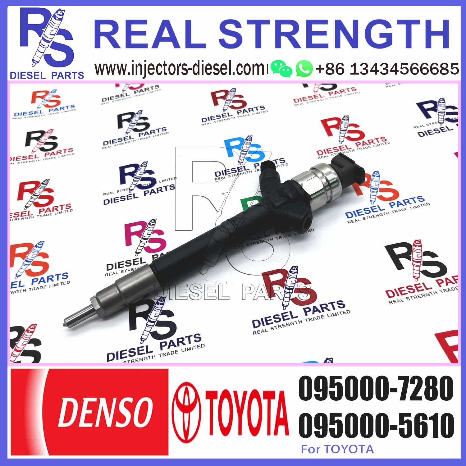 Diesel Common Rail Fuel Injector 095000-7640 095000-7630 095000-7280 095000-7270 for TOYO-TA 23670-0R170 23670-09290