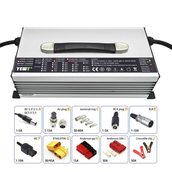 electric vehicle charger for UY2000 29.2V battery car 24v 50a lifepo4 36v 48v EV
