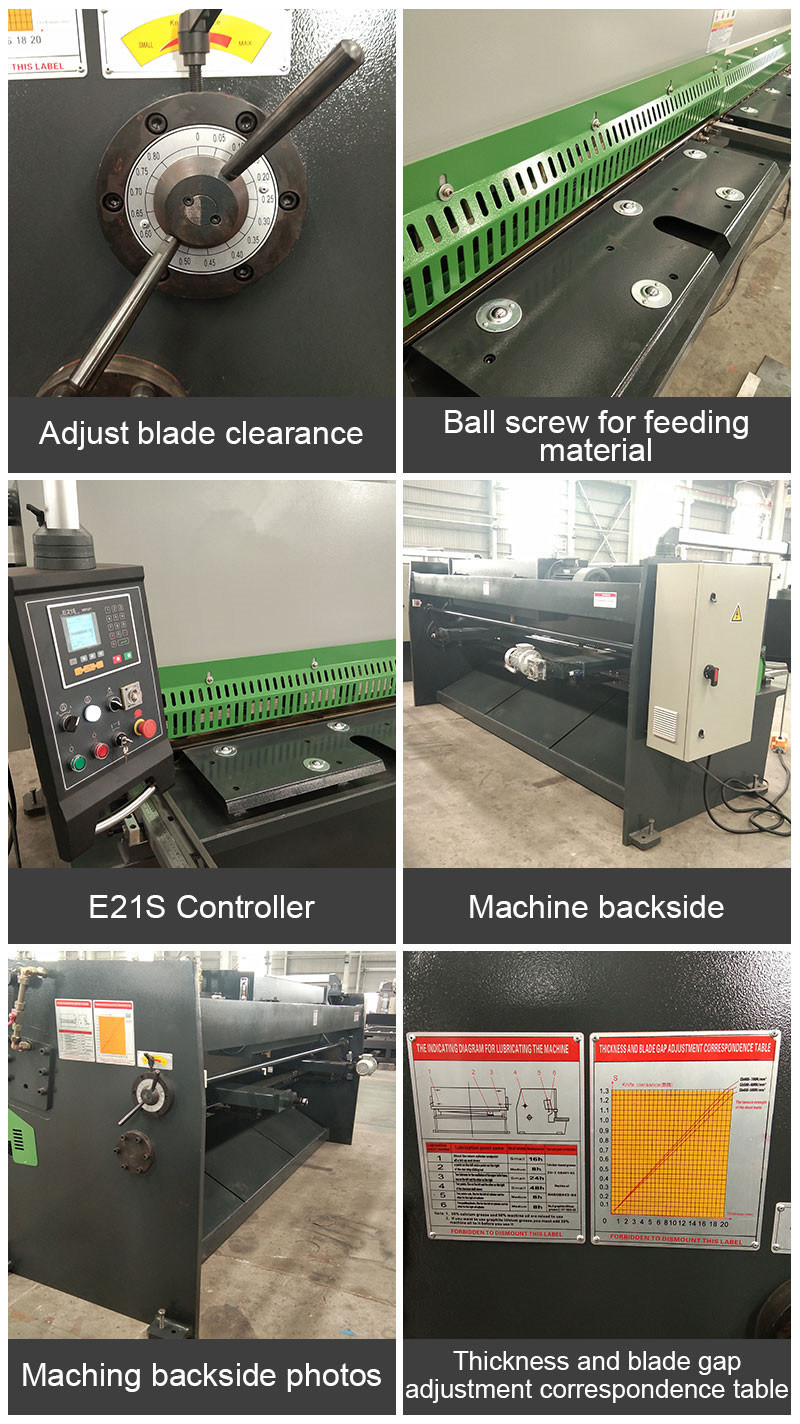 CNC Hydraulic Swing Shearing Machine With E21S Controller