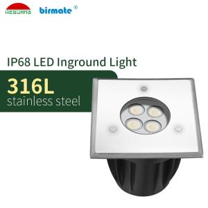 Quality waterproof SS316L Park Lawn Plaza inground pool lights 3W wholesale