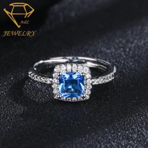 Quality AAA CZs Sterling Silver Diamond Engagement Rings For Women wholesale