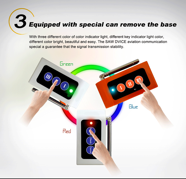 long range signal table call bell 2.5km wireless push button