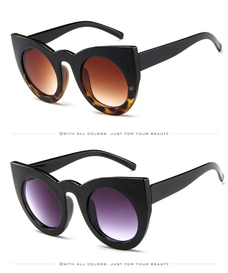 Butterfly Cat Eye Glasses Plastic Frame Clear Gradient Lens Sunglasses