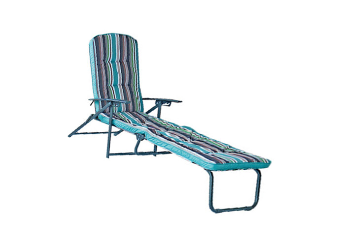 Customized Reclining Folding Padded Sun Loungers Sun Resistant For Patio garden