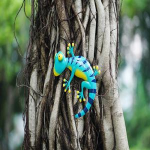 Quality Unique Outdoor Metal Gecko Yard Art Decoration Easy Installation wholesale