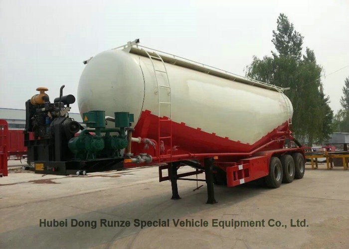 45cbm Tank Semi Trailer For Bulk Cement / Mineral Powder / Ashes / Flour Cargo Transport