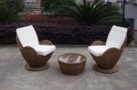 Contemporary Comfortable Sofa Chair , Rattan Wicker Furniture Set