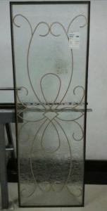 Quality customized golden wrought iron glass in Exterior door wholesale