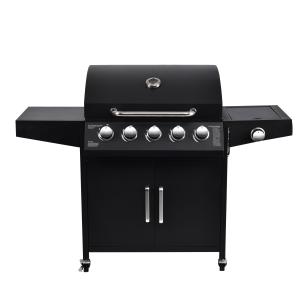 Quality 5 Burner Smokeless Propane Gas Outdoor Camping Bbq Cooking Oven Grill with Rotisserie wholesale