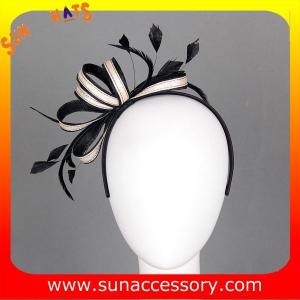 Quality Elegant design sinamay fancinators hats for lady ,trendy Sinamay fancinator from Sun Accessory wholesale