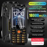 4 SIM Card 2G Cell Phone Flashlight FM Radio Q9 3.5 Inch Long Lasting