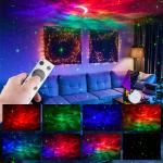 5V 2A USB Moon And Stars Night Light Projector Voice Control