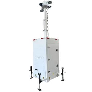 Quality Mobile CCTV Tower Unit With 6m Manual Mast For Markets Monitoring wholesale