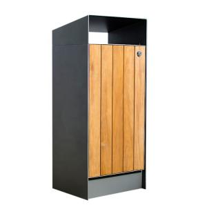 Quality SGS Certificate Urban 35L Outdoor Wooden Trash Can wholesale