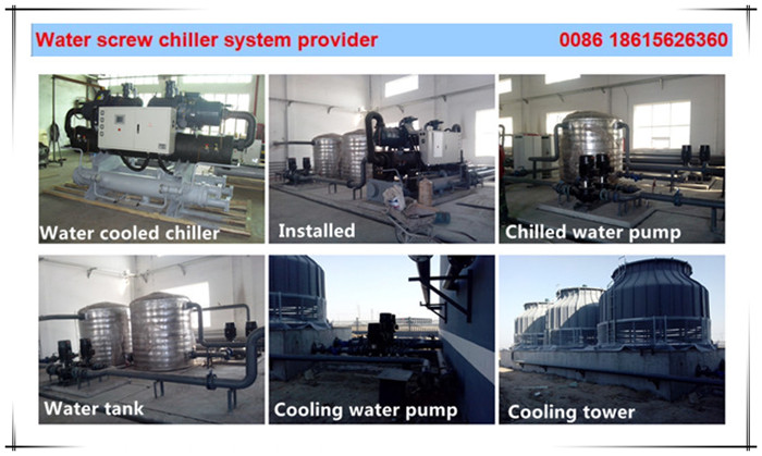 130ton Industrial Water Cooled Wide Application Screw Chiller