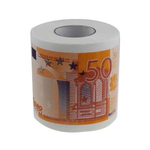Quality Euro Pattern Printed Bamboo Pulp 3 Ply Toilet Paper wholesale