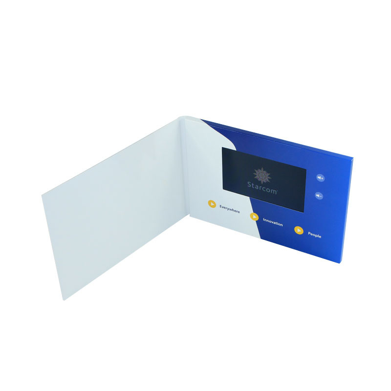 oftcover 7" Hd Hard cover Lcd Screen Video Brochure Advertising Video Cards