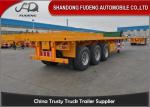 12.5 Meters 3 Axle 40 Ft Flatbed Container Trailer