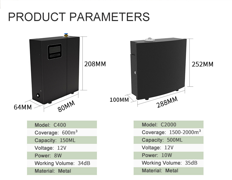 150ML Commercial Bluetooth Air HVAC System Aroma Diffuser Scent Portable Wall Mounted Scent Machine Aroma Diffuser
