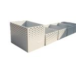 Outdoor large long square rectangle garden planters steel flower pot