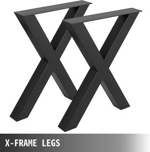 Quality X Shaped Frame Legs for Black Industrial Rustic Metal Dining Table in Office Interior wholesale