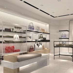 Quality Melamine Boutique Handbag Display Shelf 3mm Thick MDF Handbag Rack Display wholesale