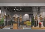 Modern Women's Dressing Clothing Store Display Fixtures Iron And Wood Material