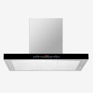 Quality Modern Glass Stainless Steel T shaped oven hood Wall Mounted Kitchen Exhaust Range Hood wholesale