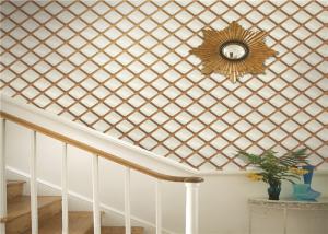 Quality Fireproof Home 3D PVC Wallpaper , Geometric Print Wallpaper Color Customized wholesale