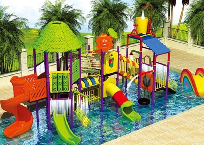 Durable Safe Residential Aqua Park Equipment / Children Water Playground