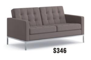 Quality America style mid century home 2 seater sofa with stainless steel foot wholesale