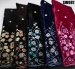Supoo Good quality velvet lace african lace fabric nigerian dress with sequins