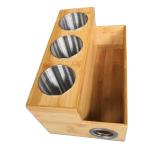 Customized Bamboo Bathroom Storage Rack Hair Appliance Organizer