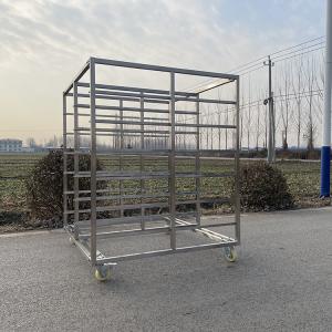 Quality 800X600 bakery tray rack trolley Bread Trolley Double Oven Rack wholesale