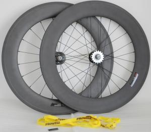 Quality cheap China 700c 88MM Carbon Tubular wheelsets with width 23mm fixed gear for track bike wholesale