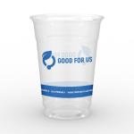 Custom Logo Biodegradable PLA Cups 12oz Coffee Water