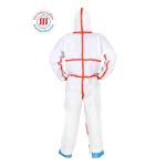 Beekeeper SMS Type 5 6 White Coveralls Disposable With Hood Melt Tape