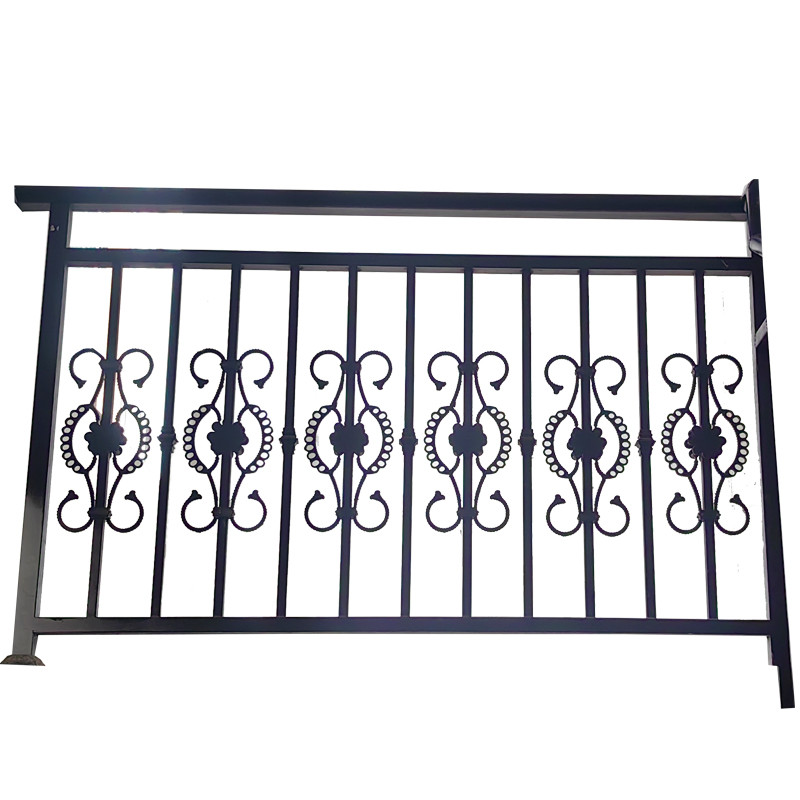 Custom Forged Wrought Iron Guardrail Stair Railings Interior Spraying